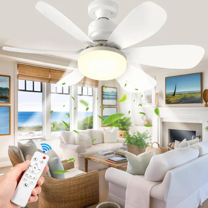 Ventilador Led 2 en 1 con Control Remoto - Luz + Aire en Segundos
