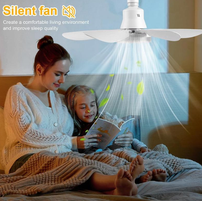 Ventilador Led 2 en 1 con Control Remoto - Luz + Aire en Segundos