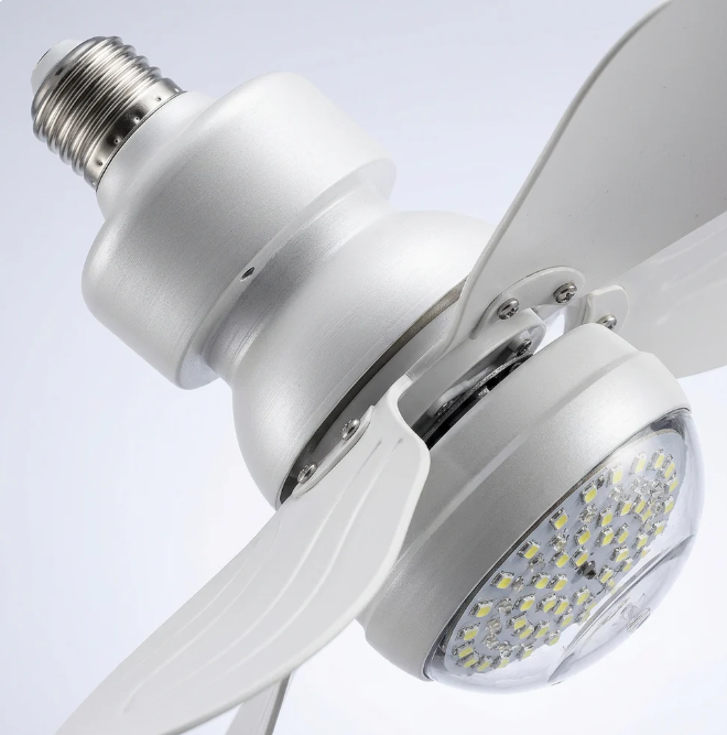 Ventilador Led 2 en 1 con Control Remoto - Luz + Aire en Segundos en uso