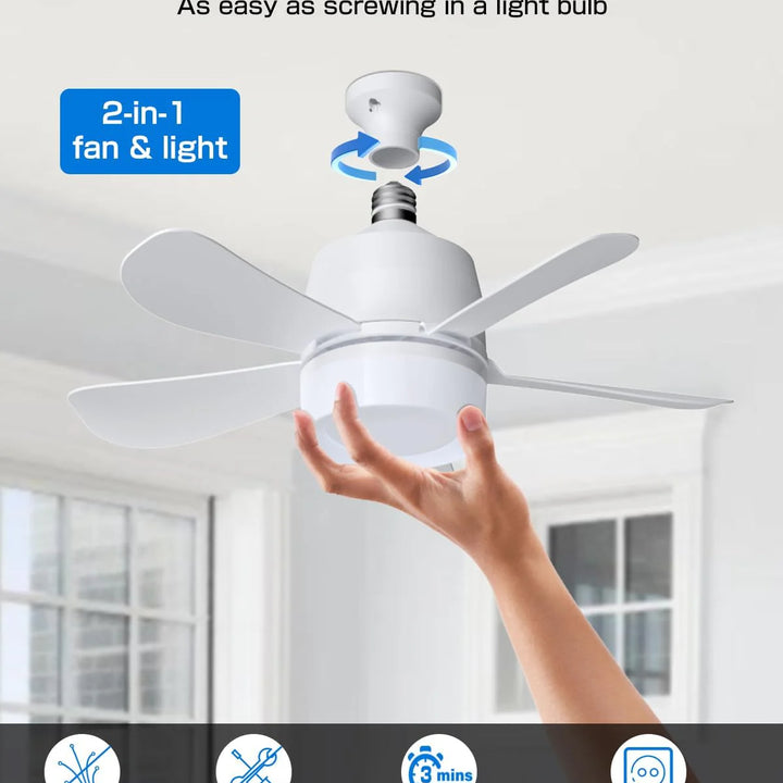 💥 Ventilador Led 2 en 1 con Control Remoto - Luz + Aire en Segundos