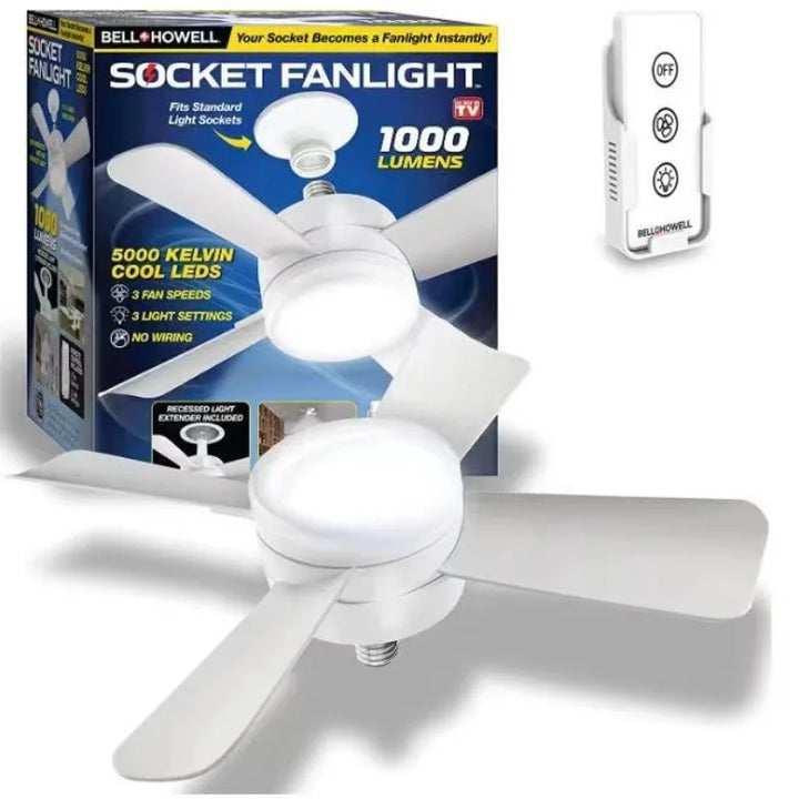 💥 Ventilador Led 2 en 1 con Control Remoto - Luz + Aire en Segundos