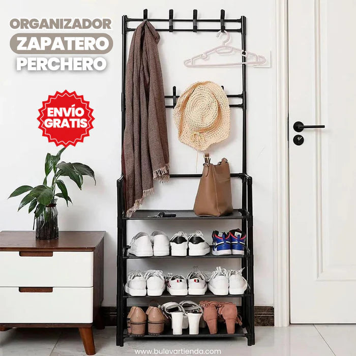 Zapatero Perchero Organizador 4 niveles + ENVÍO GRATIS