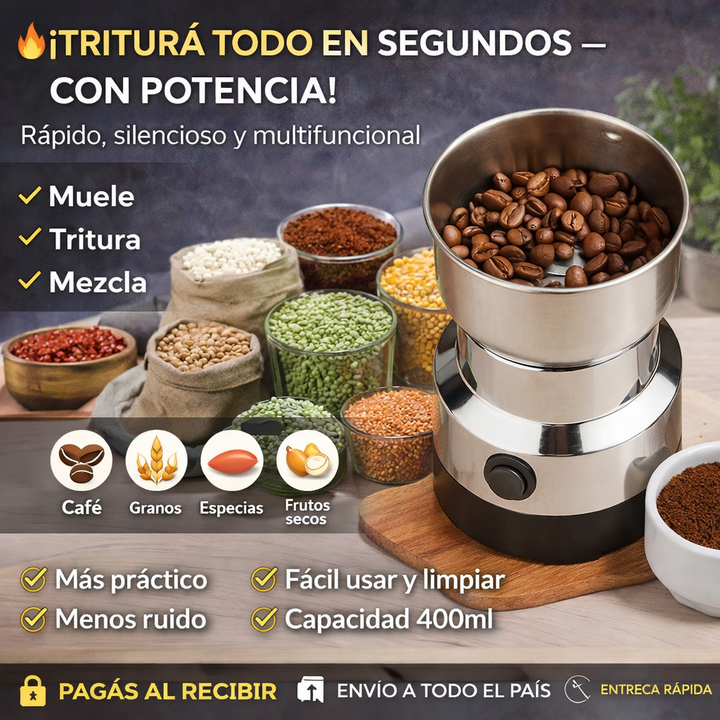 😱 OFERTA ⚡️MOLINO ELECTRICO DE CAFE MULTIFUNCIONAL + ENVÍO GRATIS