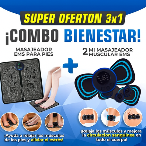 ⚡️OFERTA⚡️MASAJEADOR DE PIES⚡️👣+ 2 MINI MASAJEADOR MUSCULAR🦋⚡️