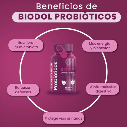 Probiótico Intestinal Equilibrio - Biodol Probióticos X3 meses de tratamiento