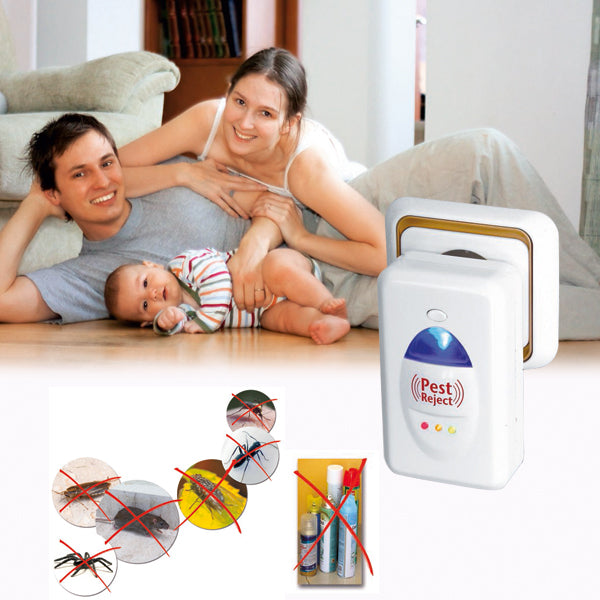 PestReject 3.0™ - La forma más económica de proteger a tu familia de las plagas (Tecnología ULTRASÓNICA que cubre hasta 200m²)