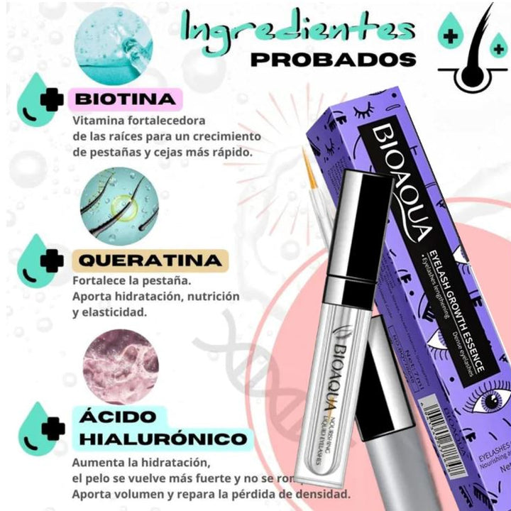 Serum Crecimiento de Cestañas y Cejas BIOAQUA Belleza Una Rosa Colômbia 